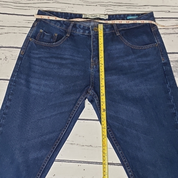 Zara Premium Blue Wash Boyfriend Jeans Size 6 - Picture 6 of 9